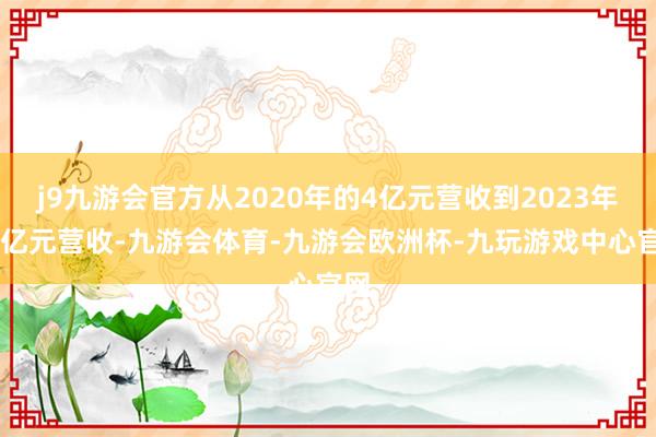 j9九游会官方从2020年的4亿元营收到2023年14亿元营收-九游会体育-九游会欧洲杯-九玩游戏中心官网