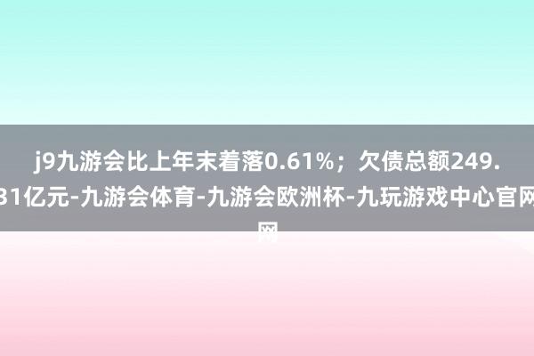 j9九游会比上年末着落0.61%；欠债总额249.31亿元-九游会体育-九游会欧洲杯-九玩游戏中心官网