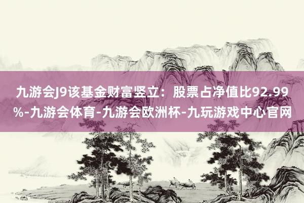 九游会J9该基金财富竖立：股票占净值比92.99%-九游会体育-九游会欧洲杯-九玩游戏中心官网